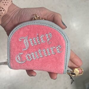 Juicy Couture Pink/Blue/Gold Zip Wallet